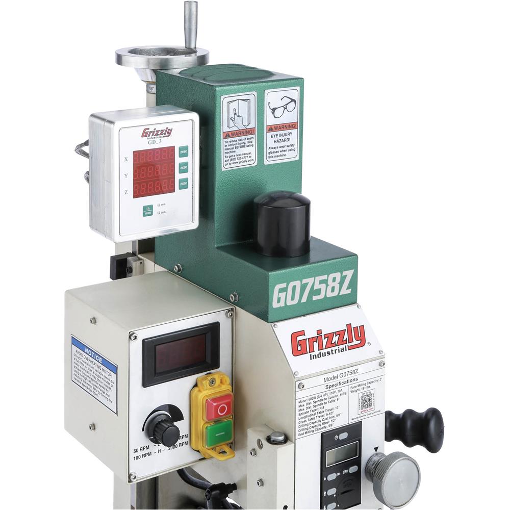 6" x 20" 3/4 HP Mill/Drill with DRO