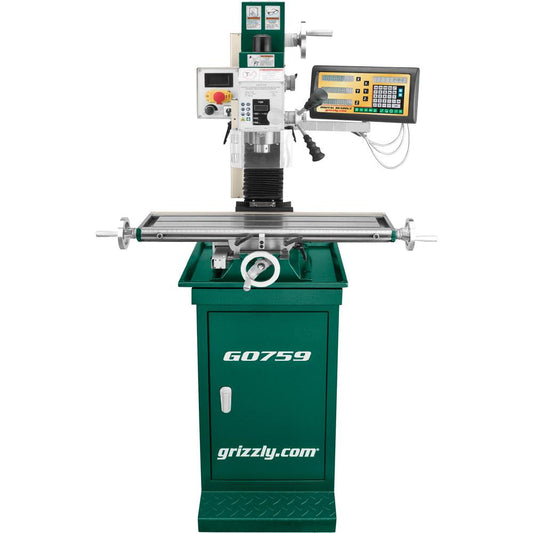 7" x 27" 1 HP Mill/Drill w/ Stand & DRO
