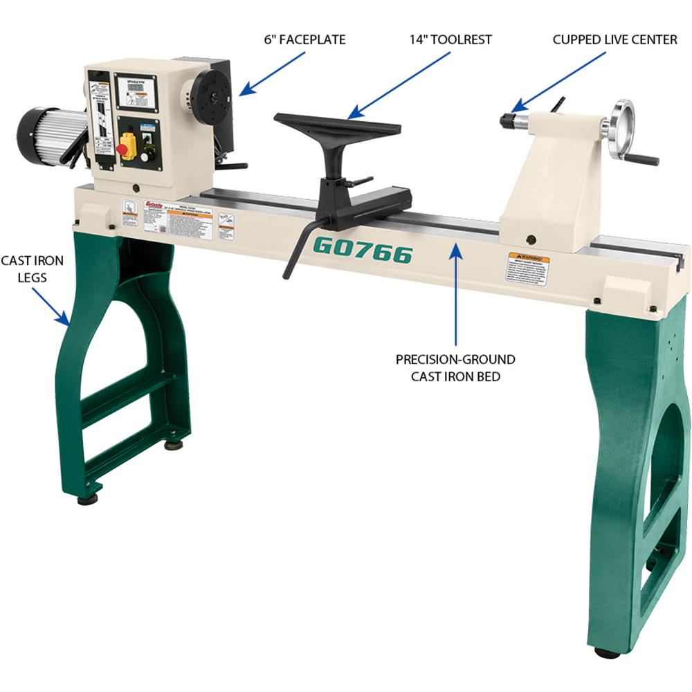 22" x 42" Variable-Speed Wood Lathe