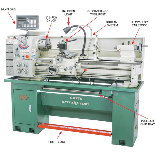13" x 40" Gunsmithing Metal Lathe w/ DRO