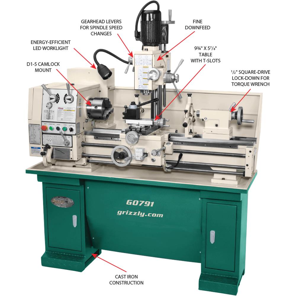 12" x 36" Combination Gunsmithing Lathe/Mill