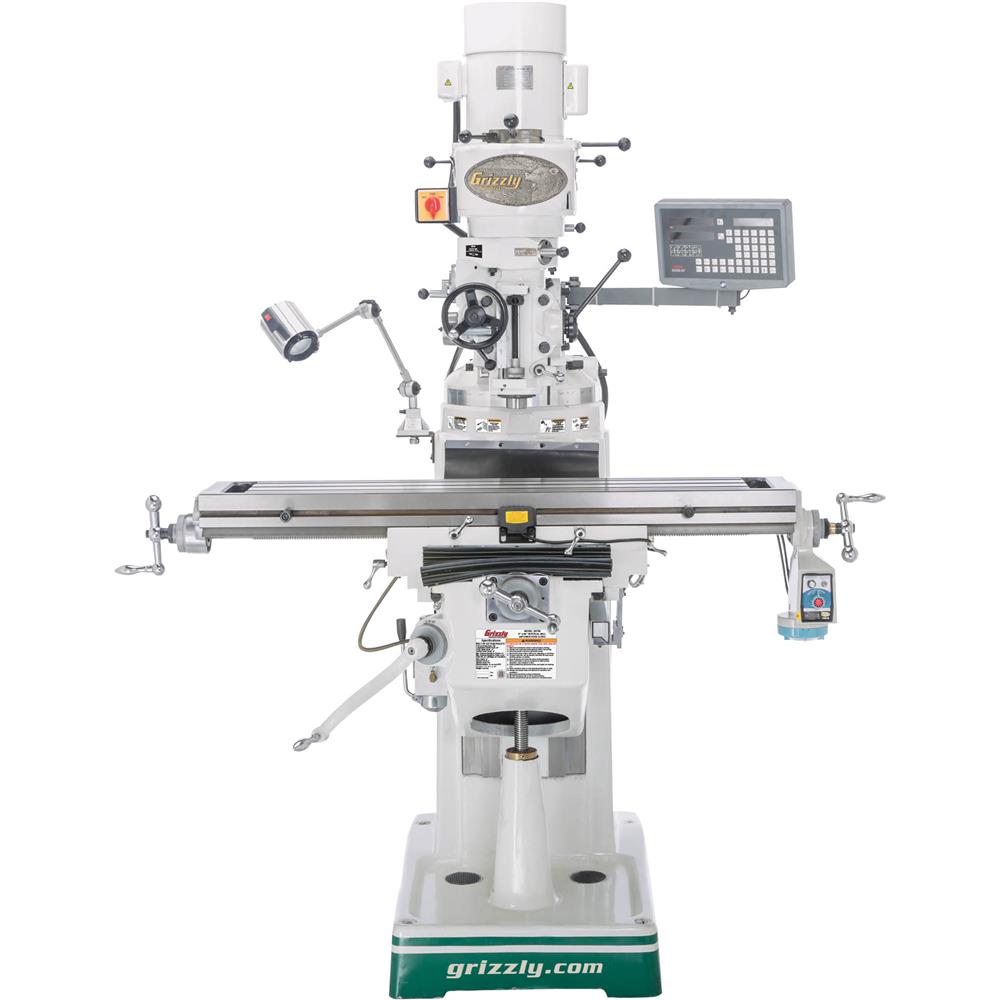 9" x 49" Vertical Mill with Power Feed and DRO