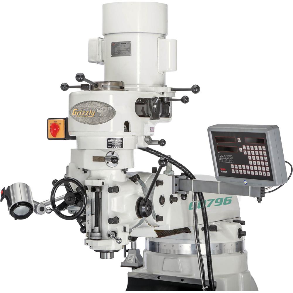 9" x 49" Vertical Mill with Power Feed and DRO