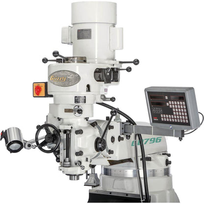 9" x 49" Vertical Mill with Power Feed and DRO