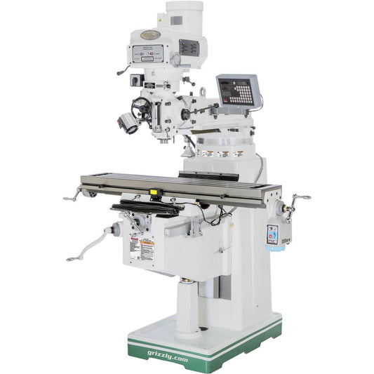 10" x 50" 3 HP Variable-Speed Vertical Mill with Power Feed and DRO