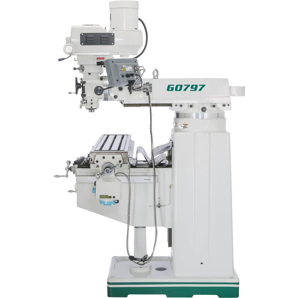 10" x 50" 3 HP Variable-Speed Vertical Mill with Power Feed and DRO