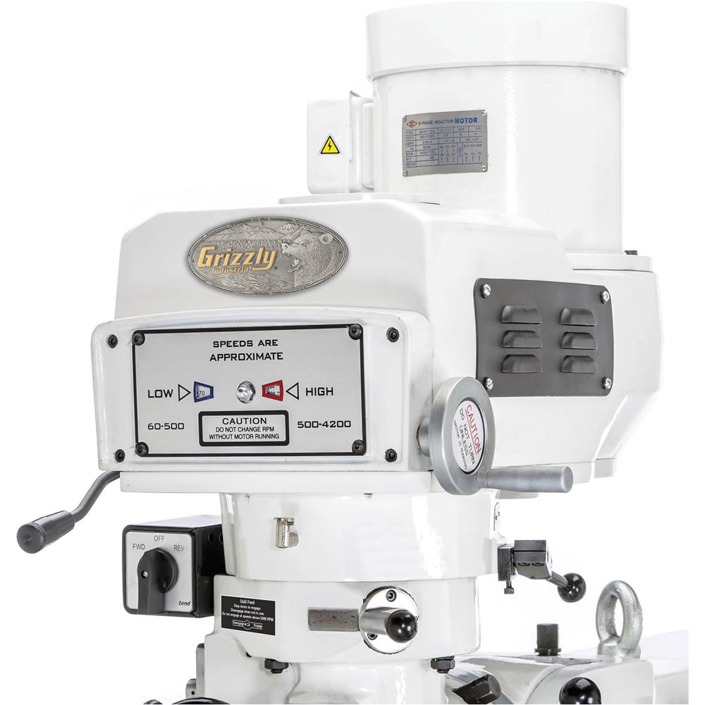 10" x 50" 3 HP Variable-Speed Vertical Mill with Power Feed and DRO