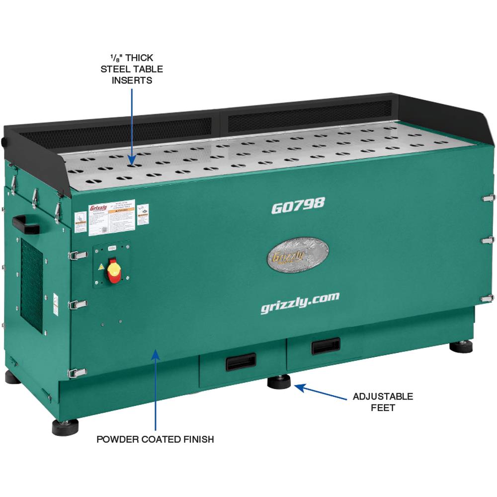 24" x 62" Metalworking Downdraft Table