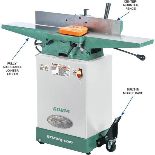 6" x 48" Jointer with Cabinet Stand