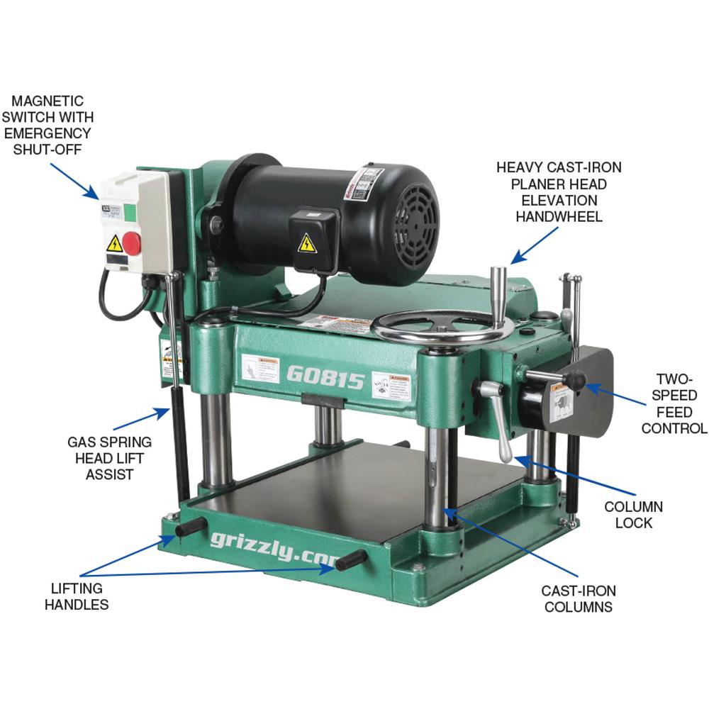 15" 3 HP Heavy-Duty Planer