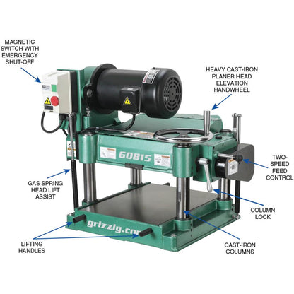 15" 3 HP Heavy-Duty Planer