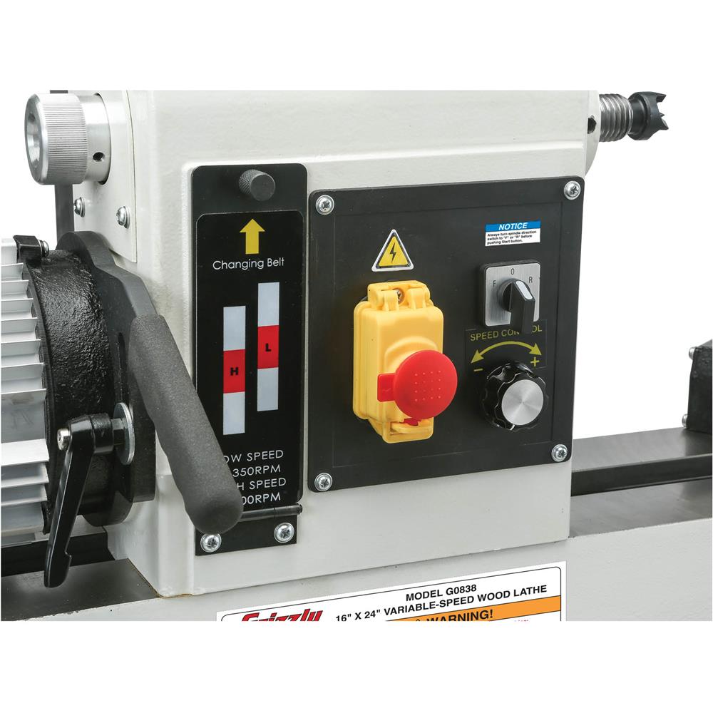 16" x 24" Variable-Speed Wood Lathe
