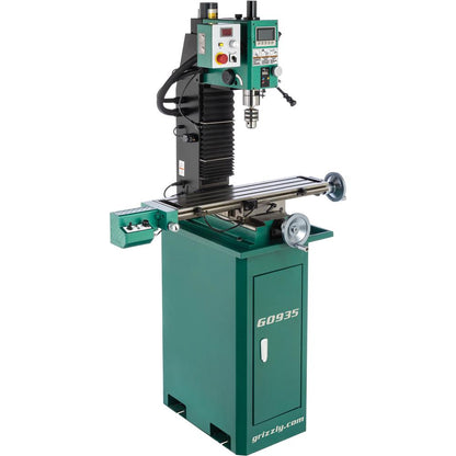 7" x 29" 1-1/2 HP Mill/Drill w/ Power Head Elevation & DRO