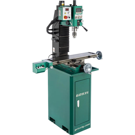 7" x 29" 1-1/2 HP Mill/Drill w/ Power Head Elevation & DRO