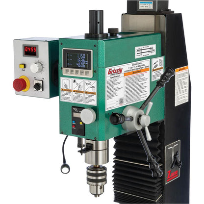 7" x 29" 1-1/2 HP Mill/Drill w/ Power Head Elevation & DRO