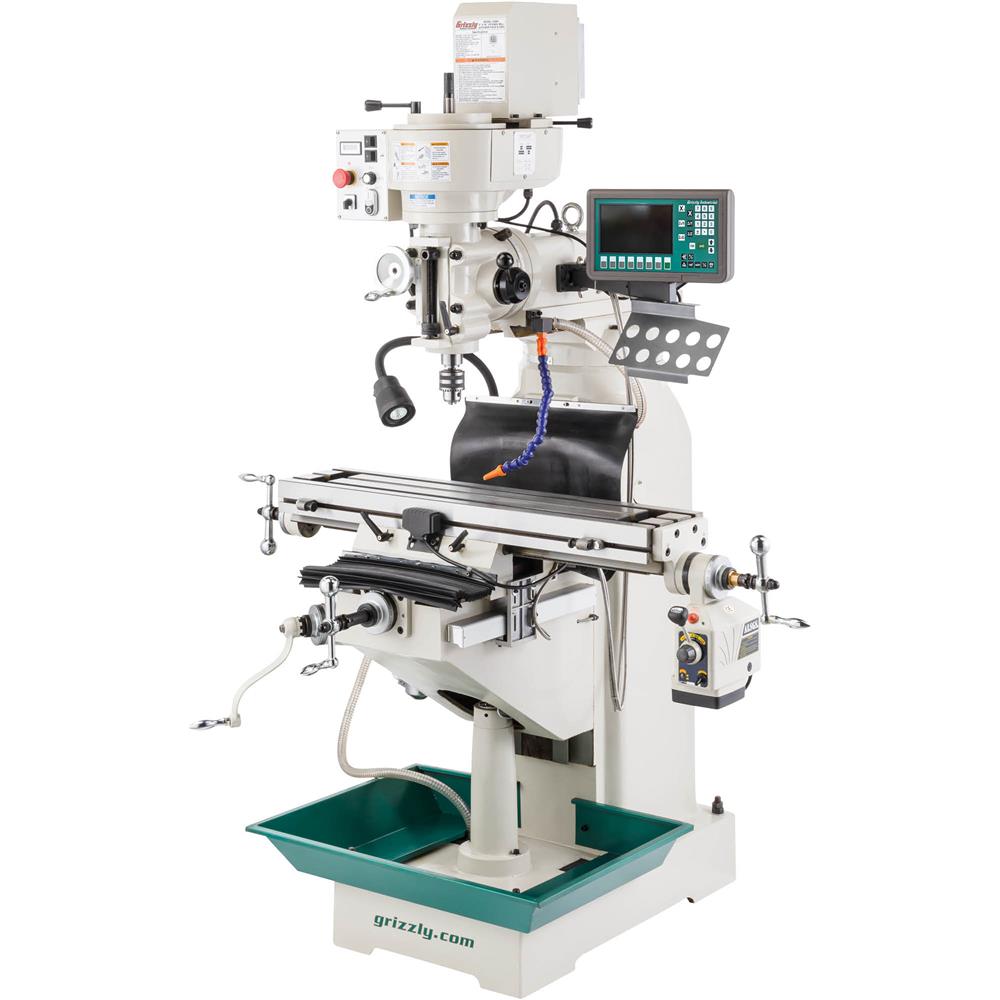 8" x 36" Variable-Speed Knee Mill with Power Feed and DRO