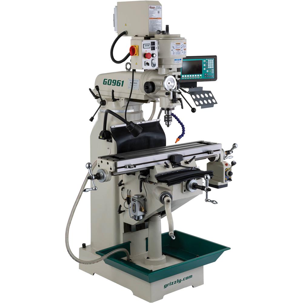 8" x 36" Variable-Speed Knee Mill with Power Feed and DRO