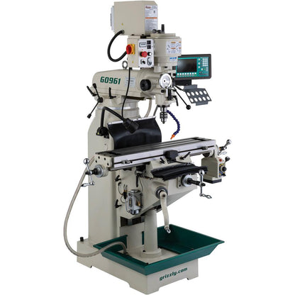 8" x 36" Variable-Speed Knee Mill with Power Feed and DRO