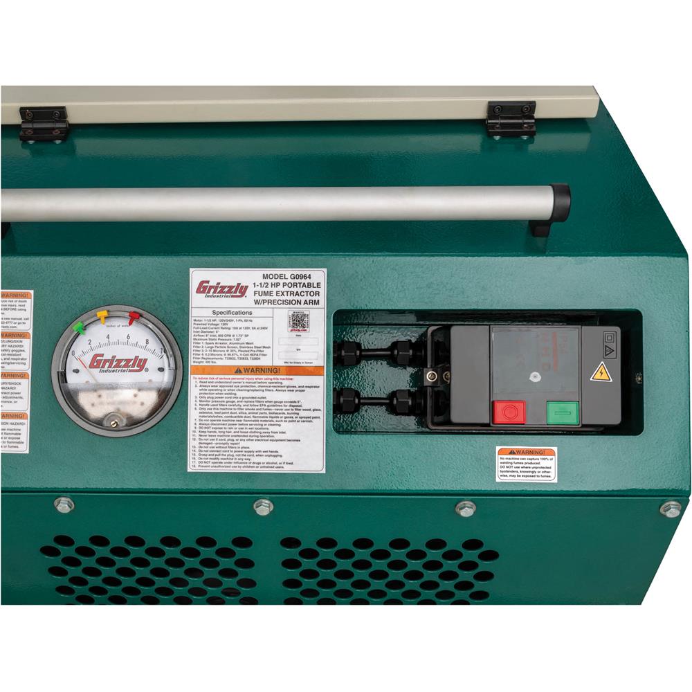1-1/2 HP Portable Fume Extractor with Precision Arm