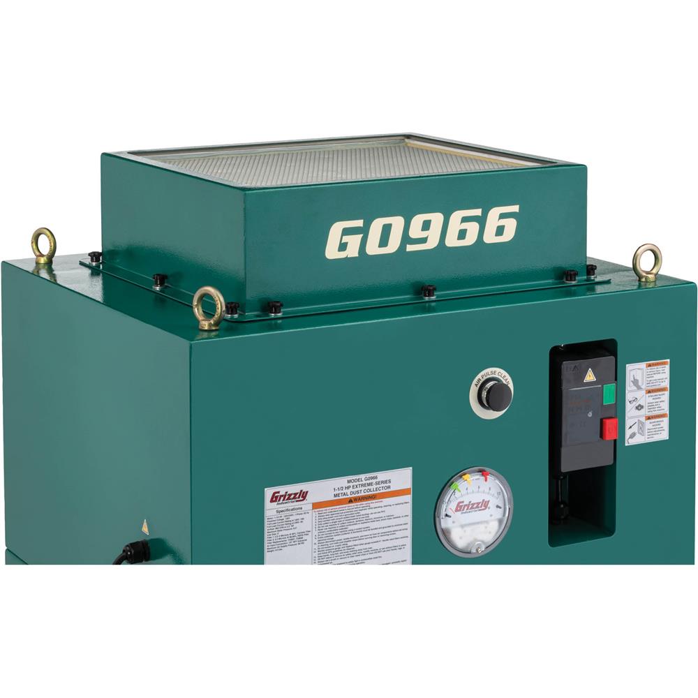 1-1/2 HP Metal Dust Collector with Spark Deflector