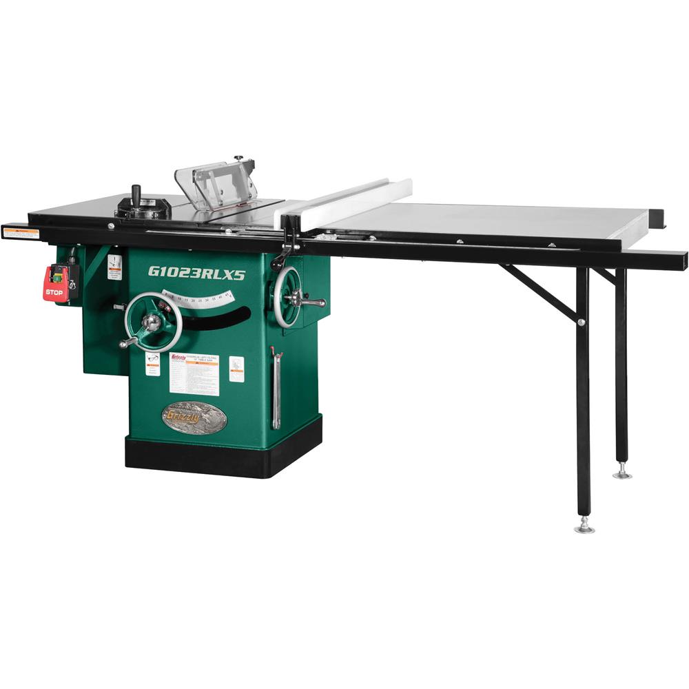 10" 5 HP 240V Cabinet Table Saw with 7' Rails