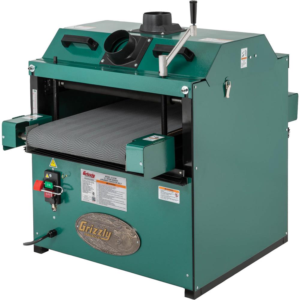 16" 2 HP Drum Sander w/ Rubber Conveyor