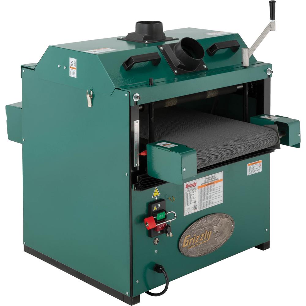 16" 2 HP Drum Sander w/ Rubber Conveyor