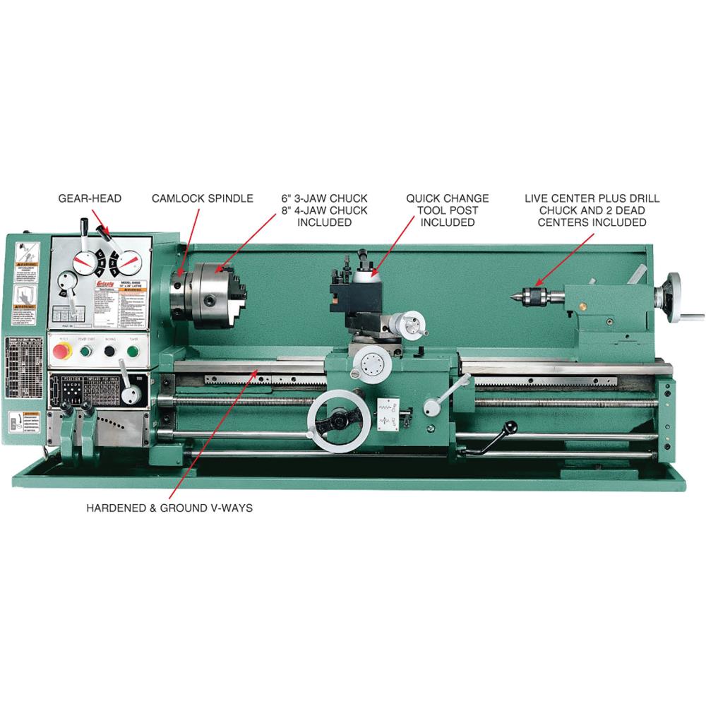 12" x 36" Gearhead Metal Lathe