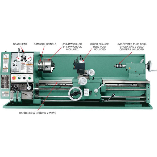 12" x 36" Gearhead Metal Lathe