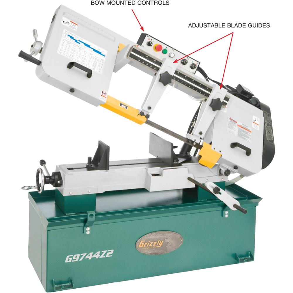 10" x 18" 1-1/2 HP Horizontal Metal Cutting Bandsaw