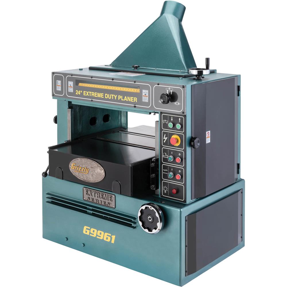 24" 10 HP 3-Phase Industrial Planer w/ Spiral Cutterhead