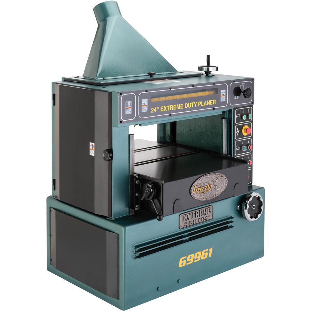 24" 10 HP 3-Phase Industrial Planer w/ Spiral Cutterhead