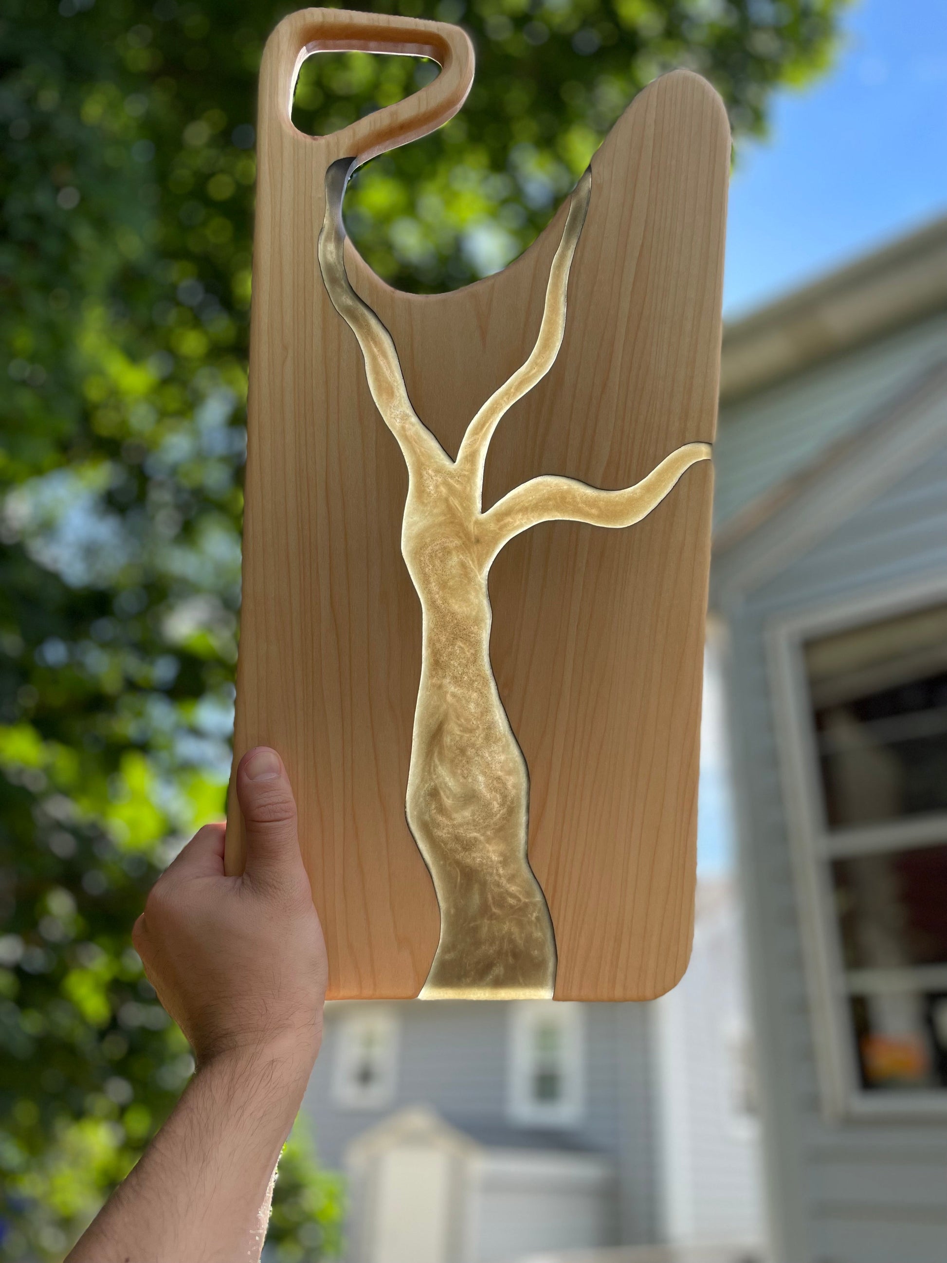 Custom resin serving tray