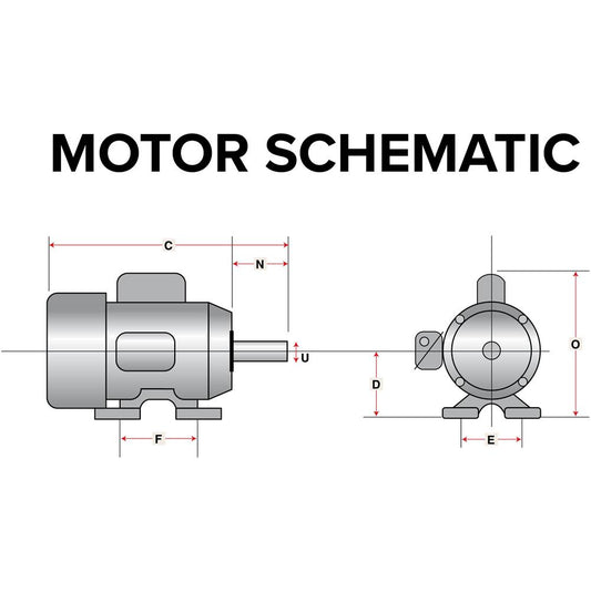 Motor 1 HP Single-Phase 3450 RPM TEFC 110V/220V