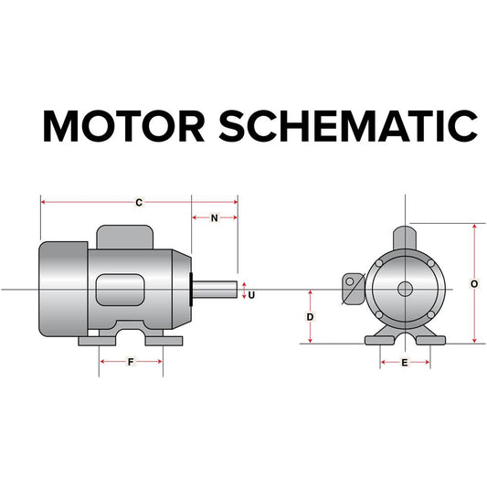 Motor 5 HP Single-Phase 3450 RPM 220V For G1023ZX