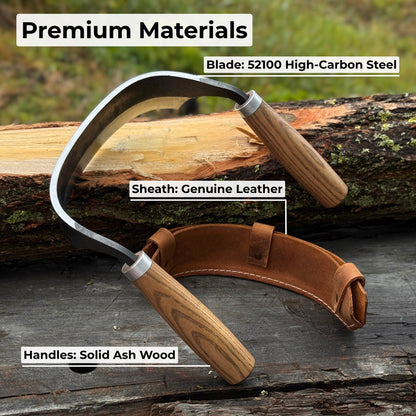 Half-Rounded Drawknife (Inshave) with Leather Sheath, 15 cm (5.9 inches) - Norfolk Wood Shop