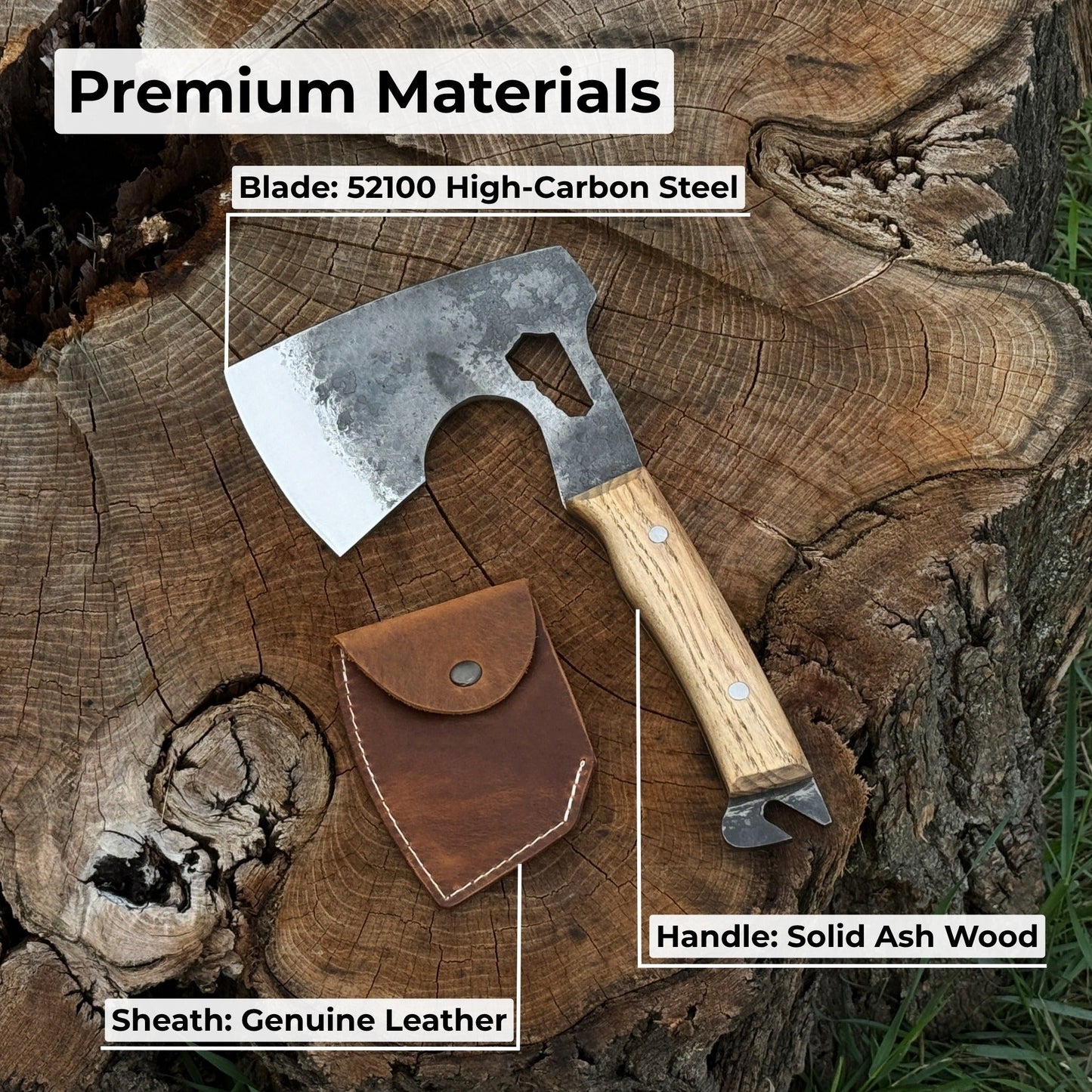 Hand-Forged Camping (Chopping) Axe, 0.6 kg (1.32 Ibs) - Norfolk Wood Shop