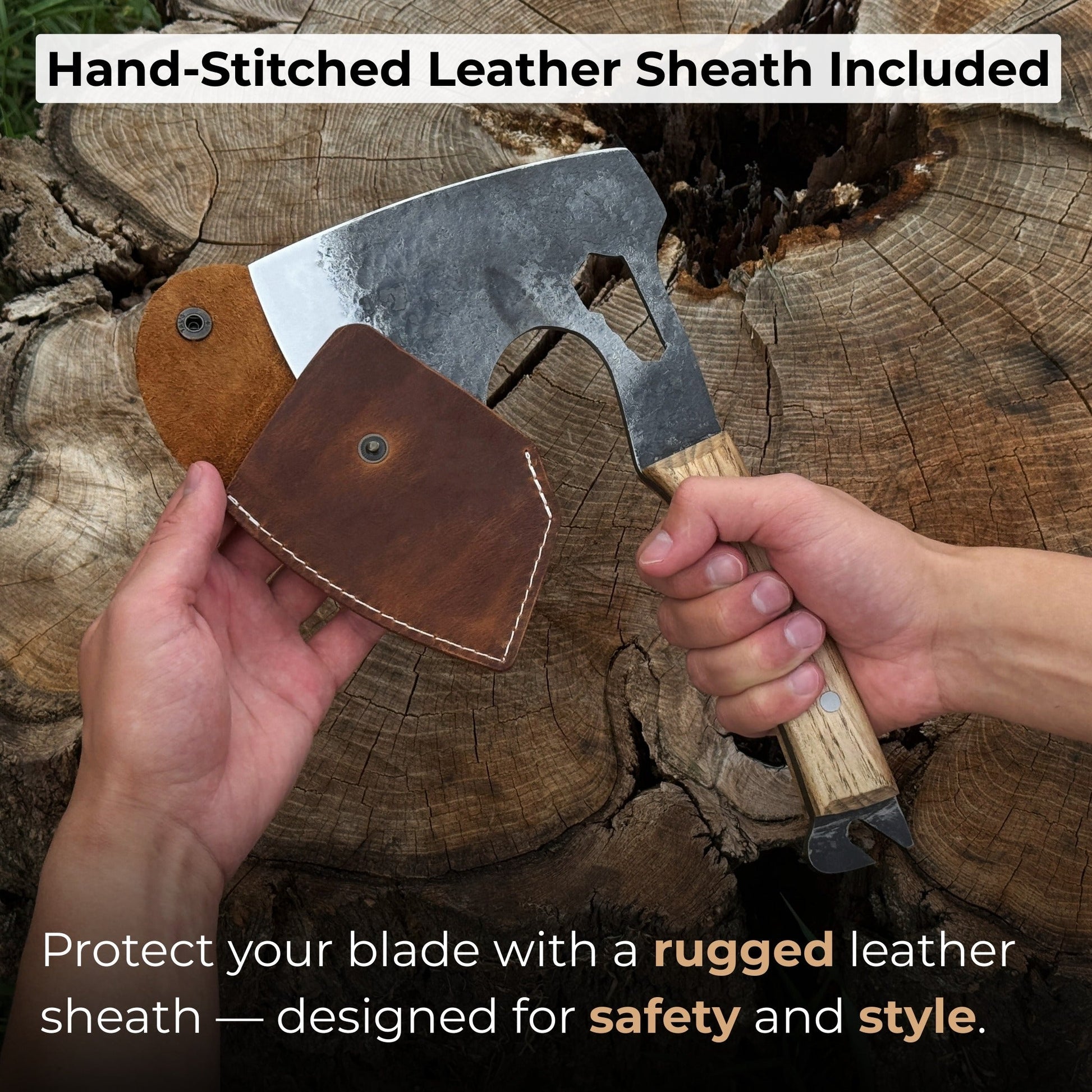 Hand-Forged Camping (Chopping) Axe, 0.6 kg (1.32 Ibs) - Norfolk Wood Shop