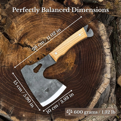 Hand-Forged Camping (Chopping) Axe, 0.6 kg (1.32 Ibs)