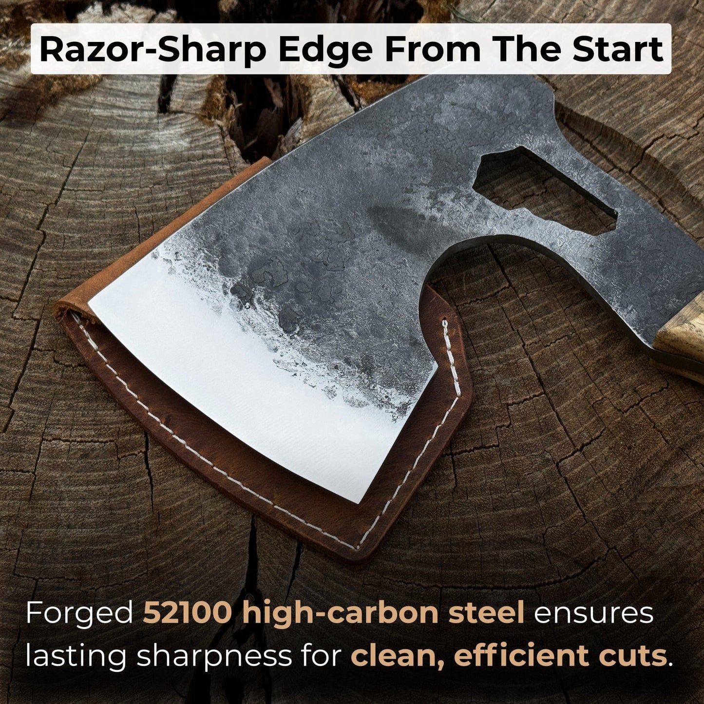 Hand-Forged Camping (Chopping) Axe, 0.6 kg (1.32 Ibs) - Norfolk Wood Shop