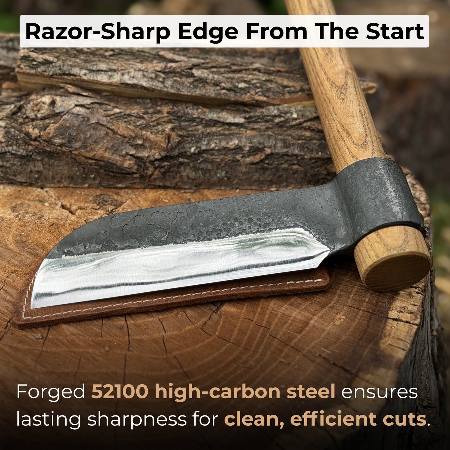 Hand-Forged Splitting Froe, Blade - 15.5 cm (6.1 inches) - Norfolk Wood Shop