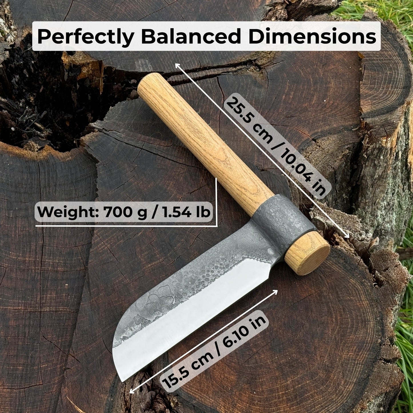Hand-Forged Splitting Froe, Blade - 15.5 cm (6.1 inches) - Norfolk Wood Shop