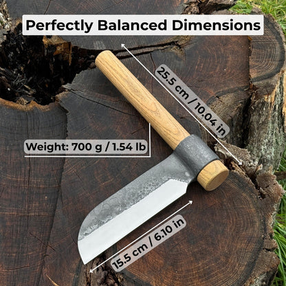 Hand-Forged Splitting Froe, Blade - 15.5 cm (6.1 inches) - Norfolk Wood Shop