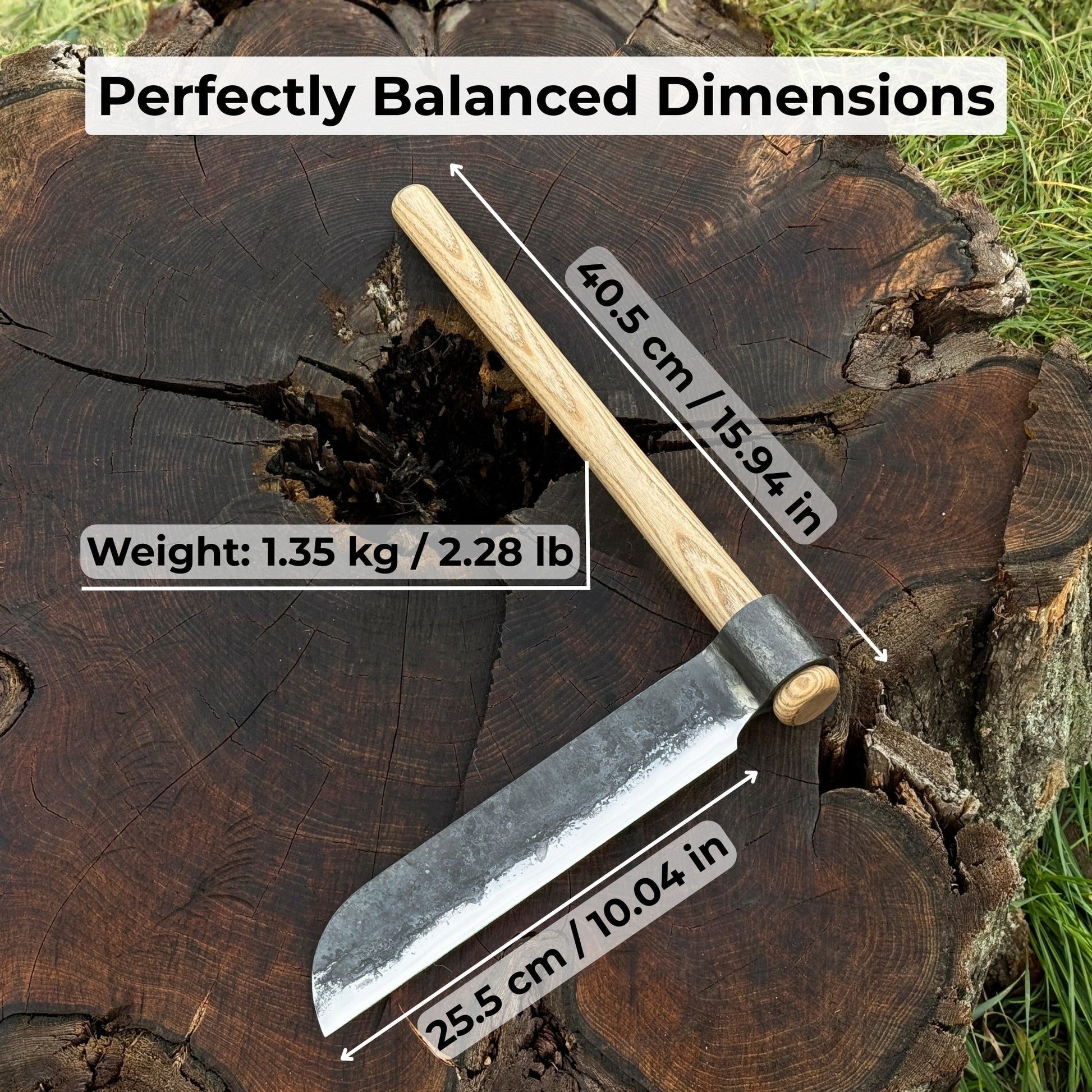 Hand-Forged Splitting Froe, Blade - 25.5 cm (10 inches) - Norfolk Wood Shop