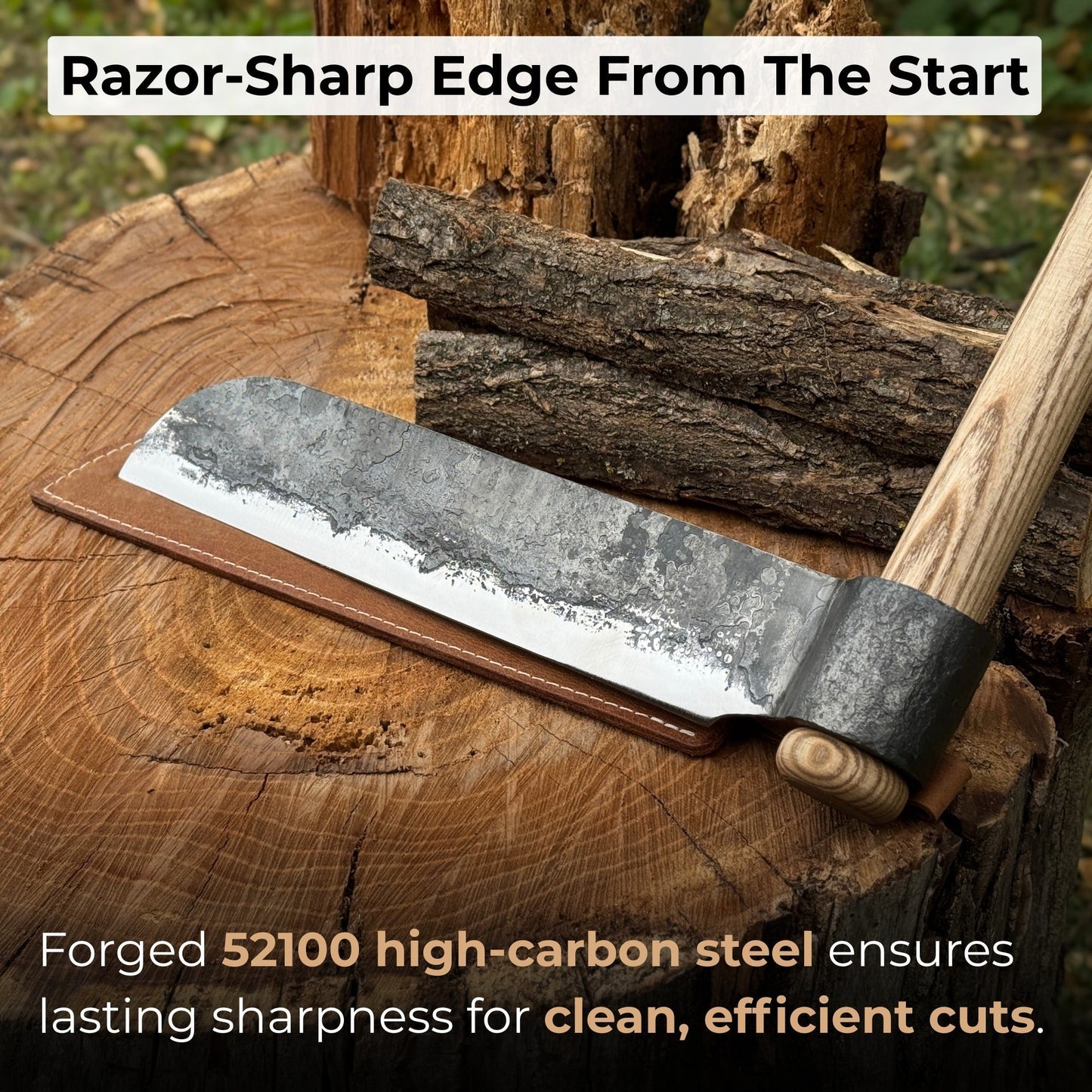 Hand-Forged Splitting Froe, Blade - 25.5 cm (10 inches) - Norfolk Wood Shop