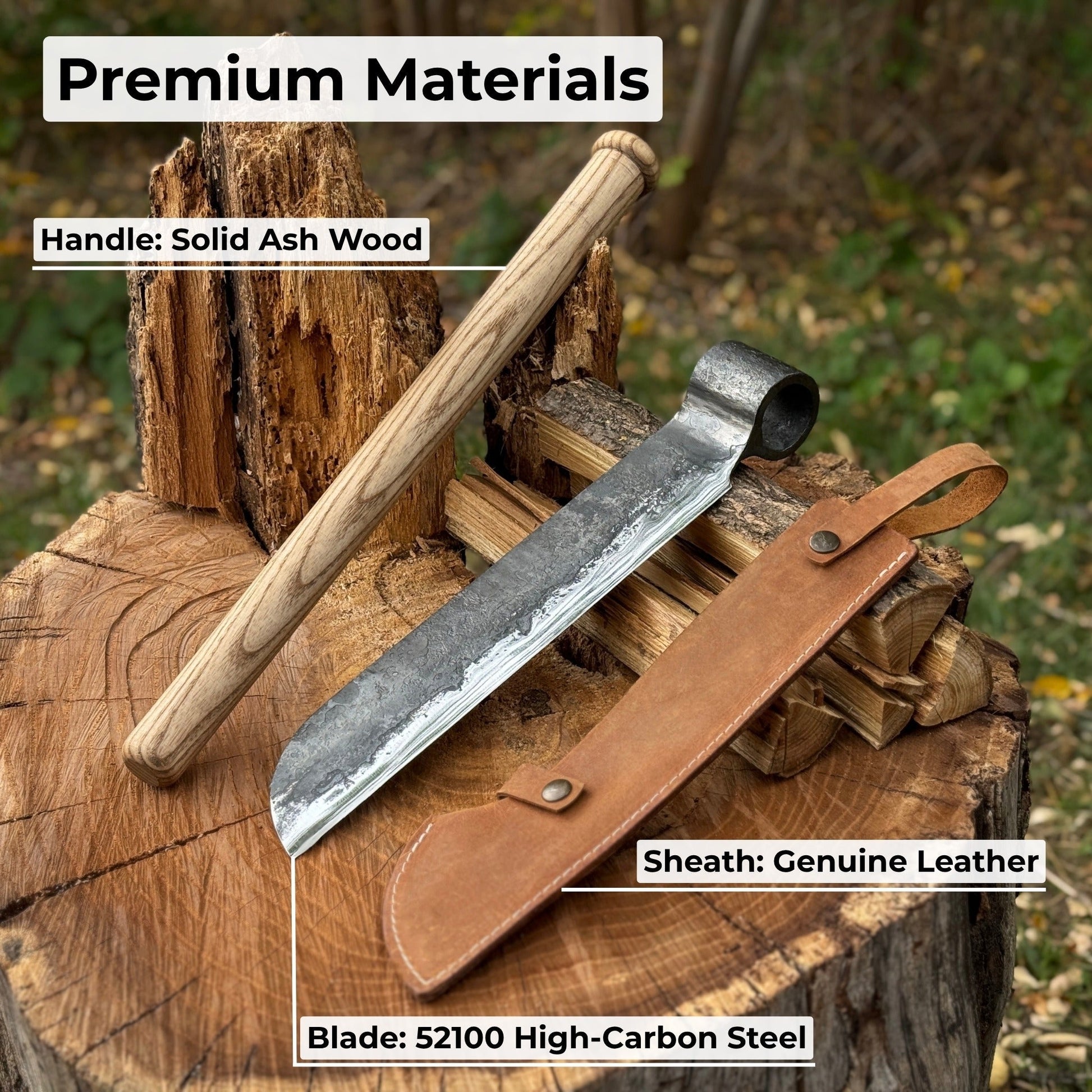 Hand-Forged Splitting Froe, Blade - 25.5 cm (10 inches) - Norfolk Wood Shop