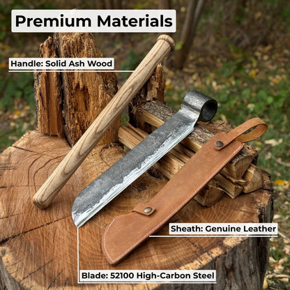 Hand-Forged Splitting Froe, Blade - 25.5 cm (10 inches) - Norfolk Wood Shop