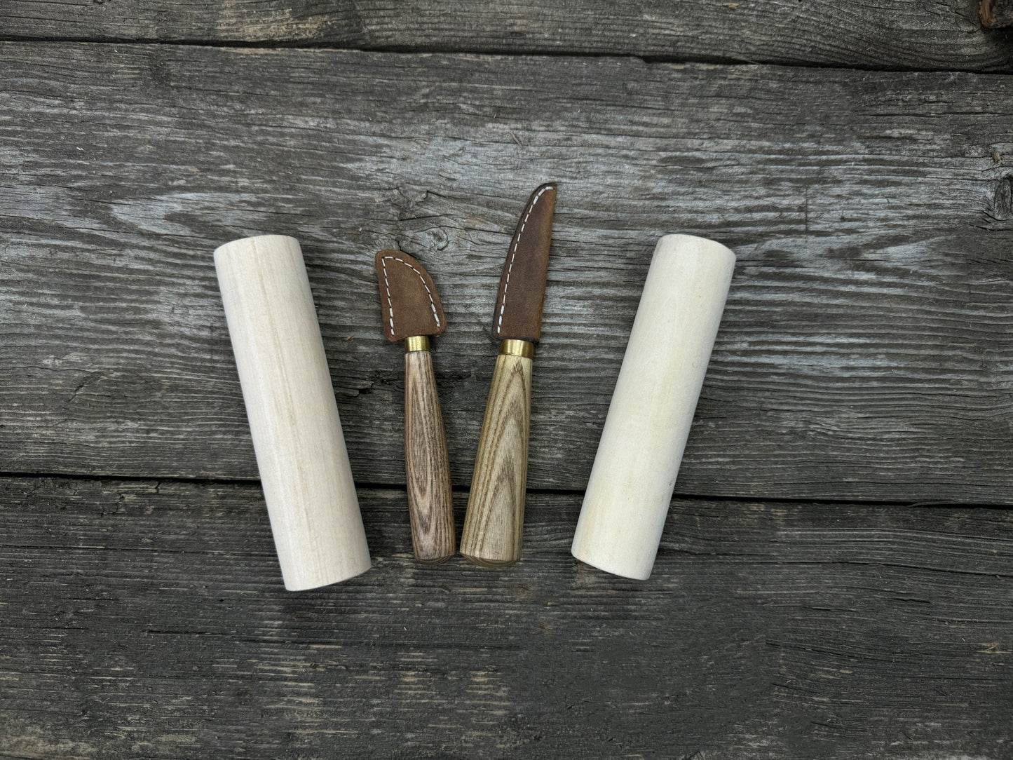 Hand-Forged Wood Carving Tool Set with Wooden Blanks WS9
