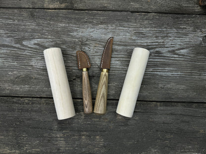 Hand-Forged Wood Carving Tool Set with Wooden Blanks WS9