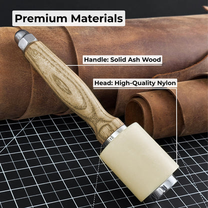 Handmade Mallet with Nylon Head, 21.5 cm (8.46 inches)